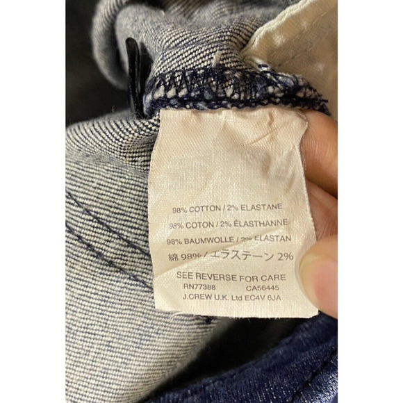 J Crew Pants Womens Size 28 Blue Wide Leg Crop Side Zipper - Picture 10 of 13